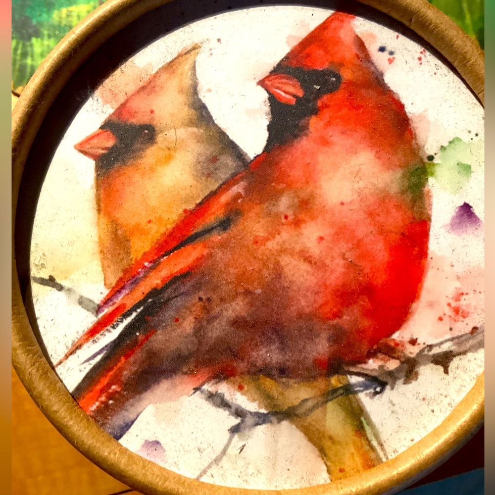 New, Cardinal Pair, 8x10” Jigsaw Puzzle, 120 pieces, Gift Box